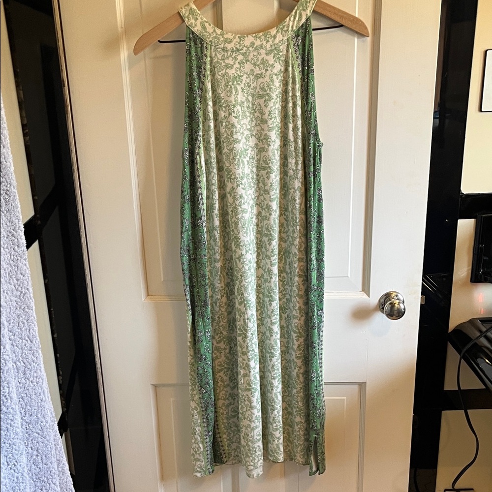 J. Jill Green and Cream Dress